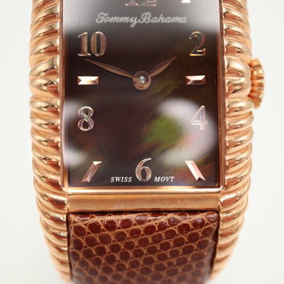 Tommy Bahama Womens Rose Gold Tone 25mm Brown MOP Watch Swiss w New Battery main image 4